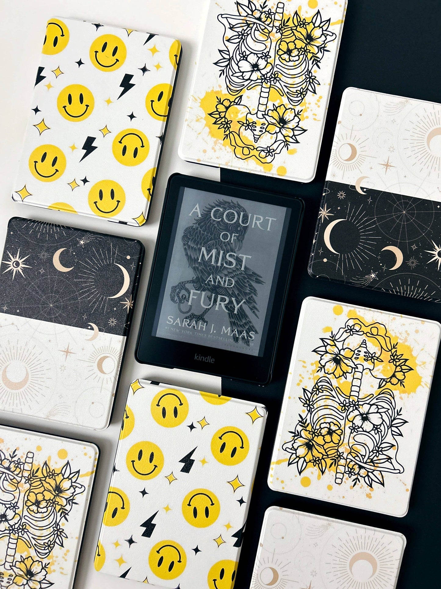 Kindle Case Cover- Smiles and Bolts: Kindle Paperwhite 11th Generation 6.8"