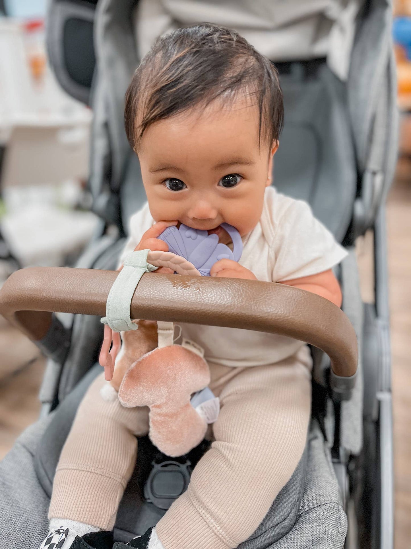 Bitzy Busy Ring™ Teething Activity Toy: Rainbow