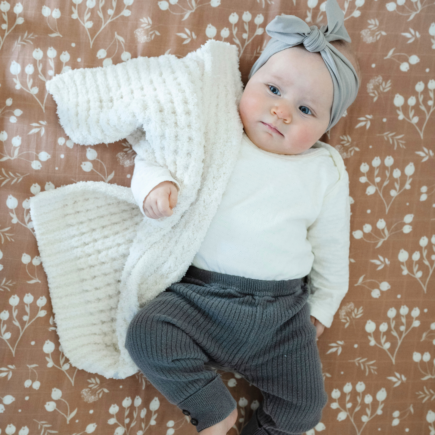 WAFFLE KNIT MINI BLANKETS: Elm