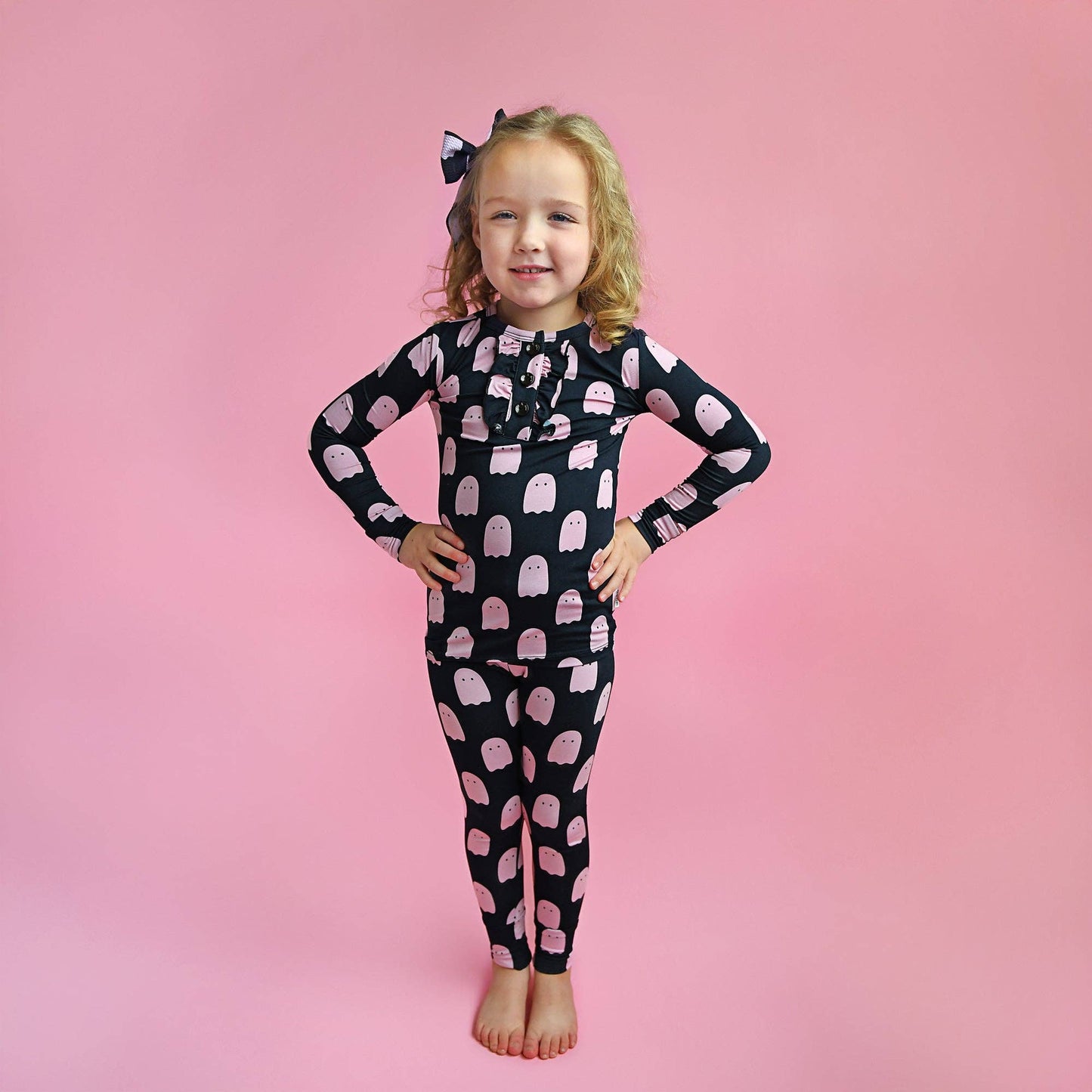 Shade Black Ghost RUFFLE TWO PIECE Bamboo Halloween