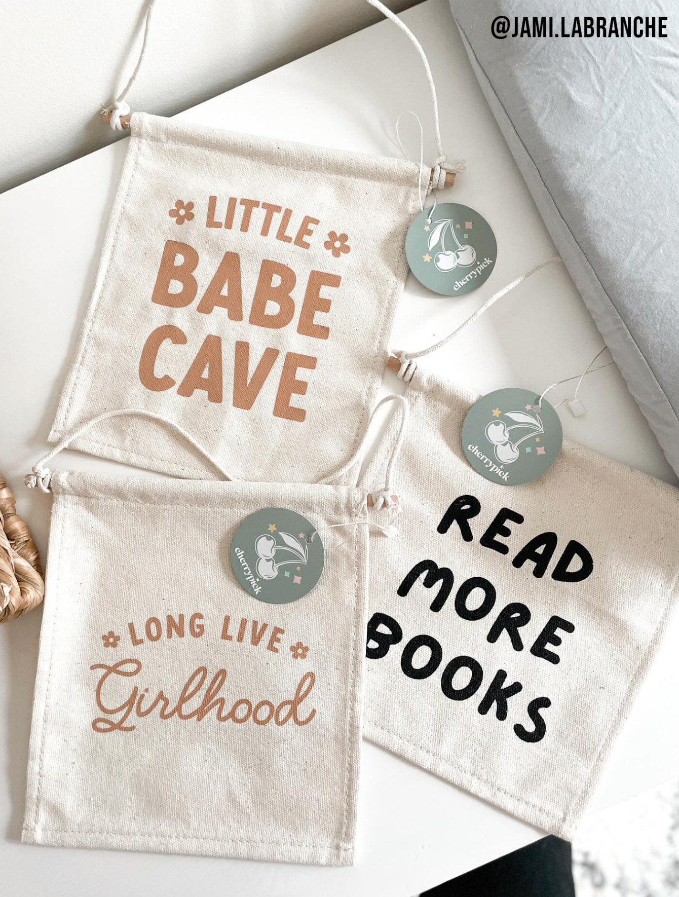 Little Babe Cave Canvas Hang Sign