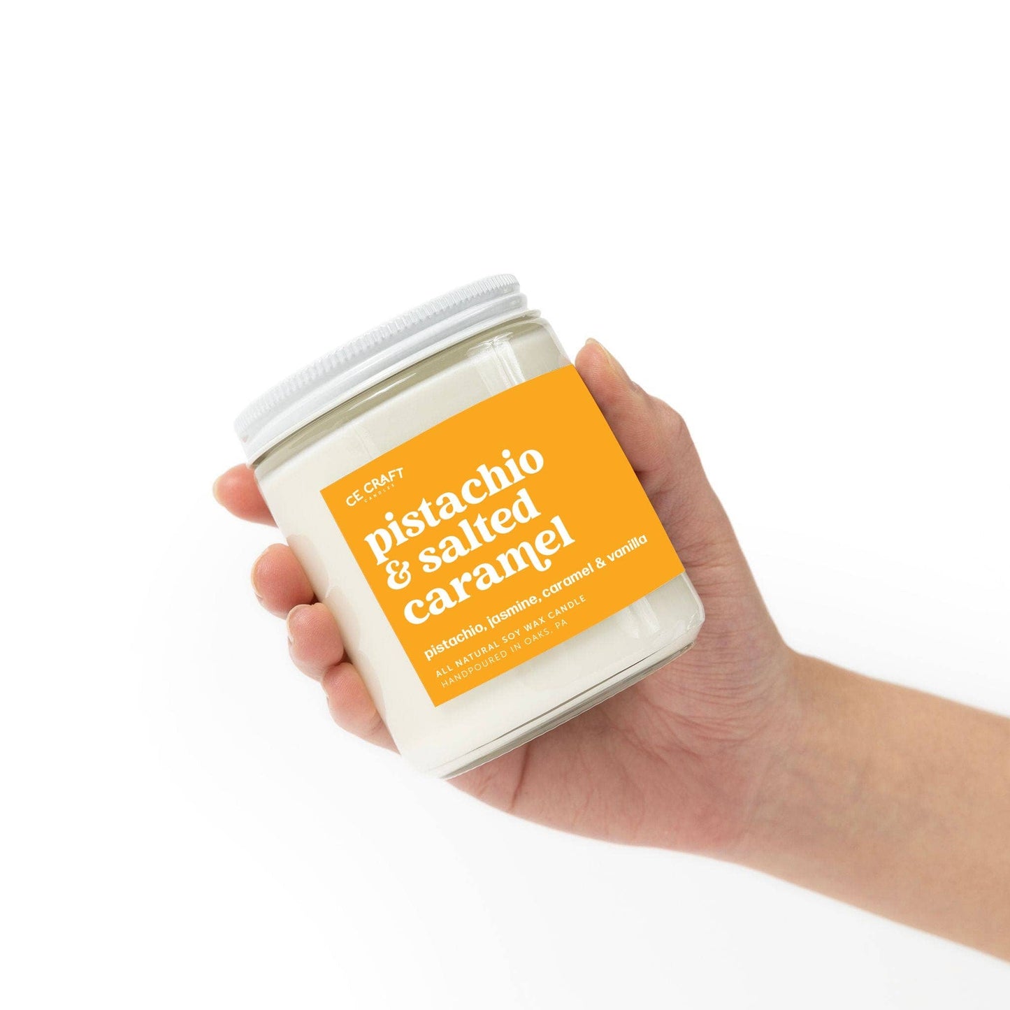 Pistachio & Salted Caramel Candle: 8