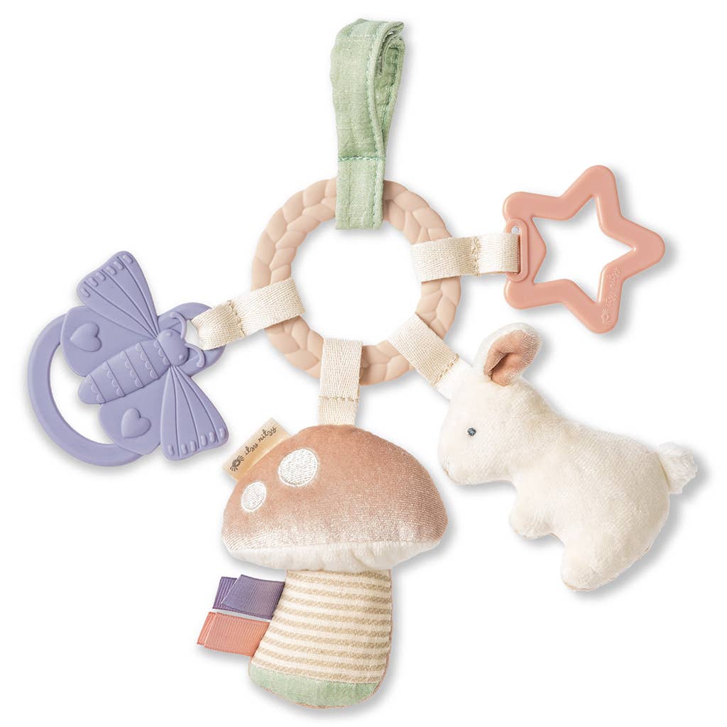 Bitzy Busy Ring™ Teething Activity Toy: Rainbow