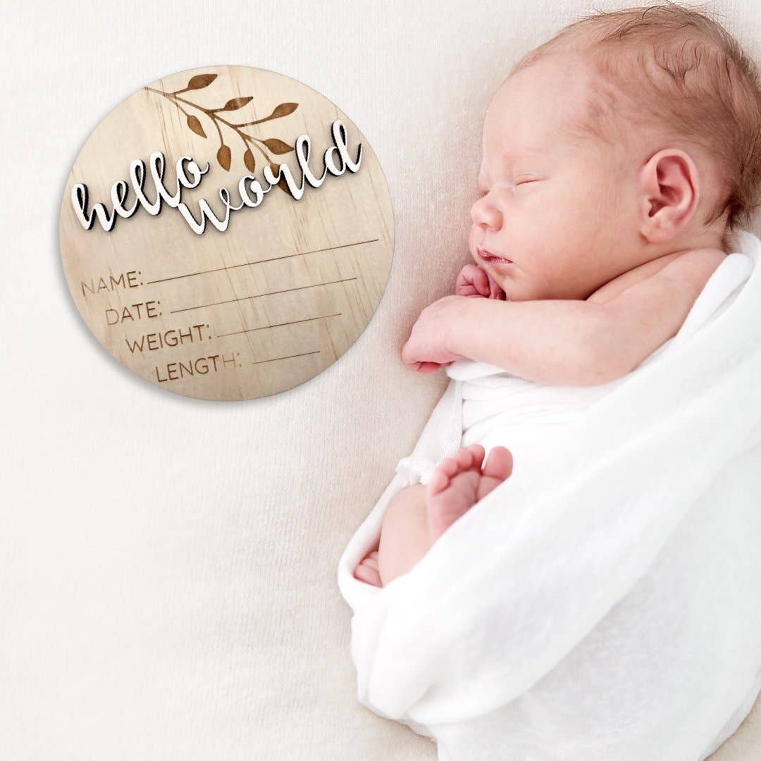 Classic Birth Announcement Disc: Sage