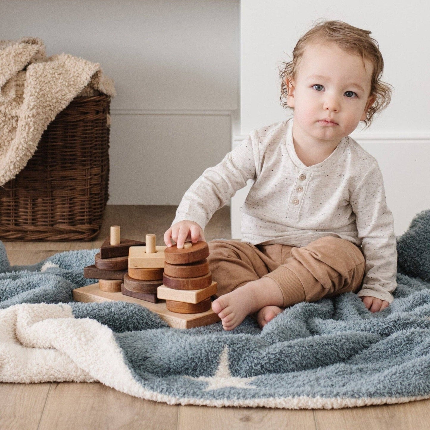 DOUBLE-LAYER BAMBONI® MINI BLANKETS: Mudcloth Double Layer