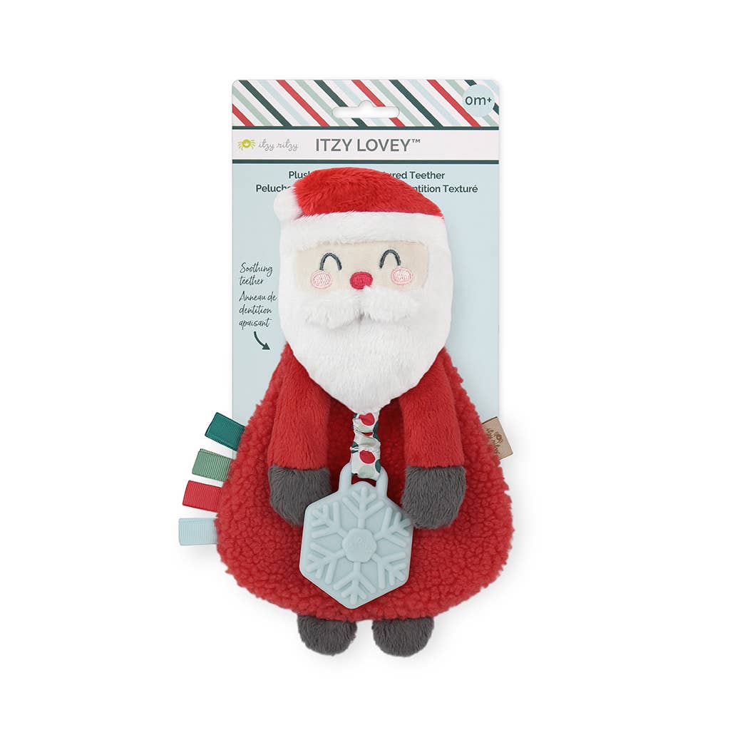 Holiday Itzy Lovey™ Plush + Teether Toy: Santa