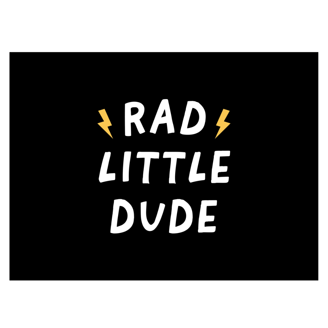 Rad Little Dude Banner: Small 17x13"