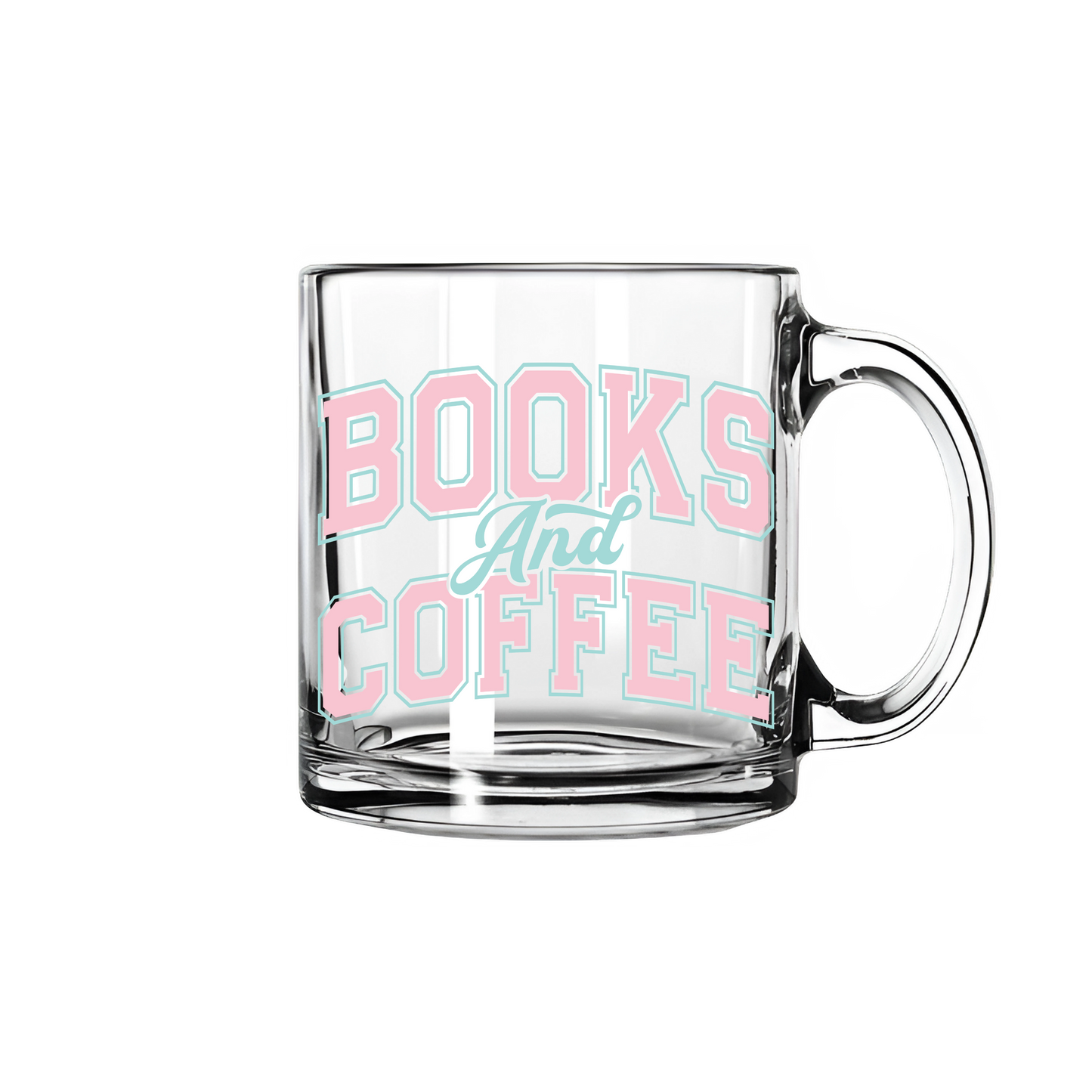 Book and Coffee Glass Mug