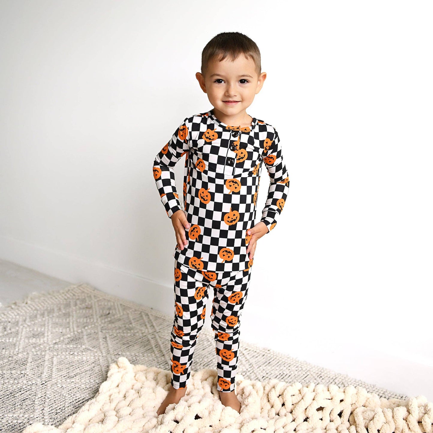 Merlin Pumpkin TWO PIECE Bamboo Halloween Kids Lounge Set: 4/5