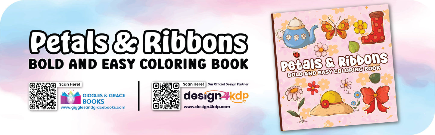 Petals & Ribbons Bold and Easy Coloring Book