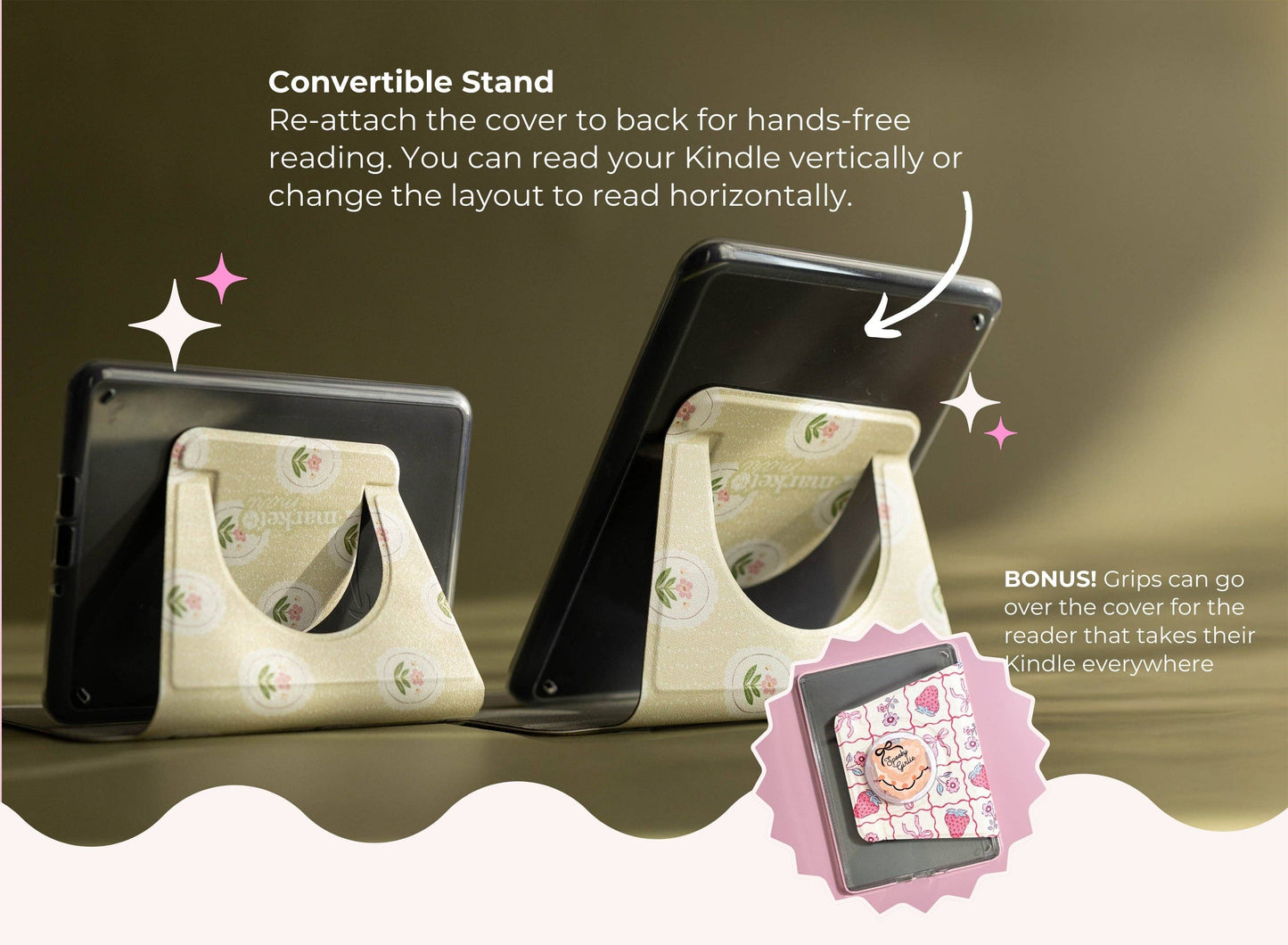 Cottage Blooms Removable Cover Kindle Case: PPW 11th Gen