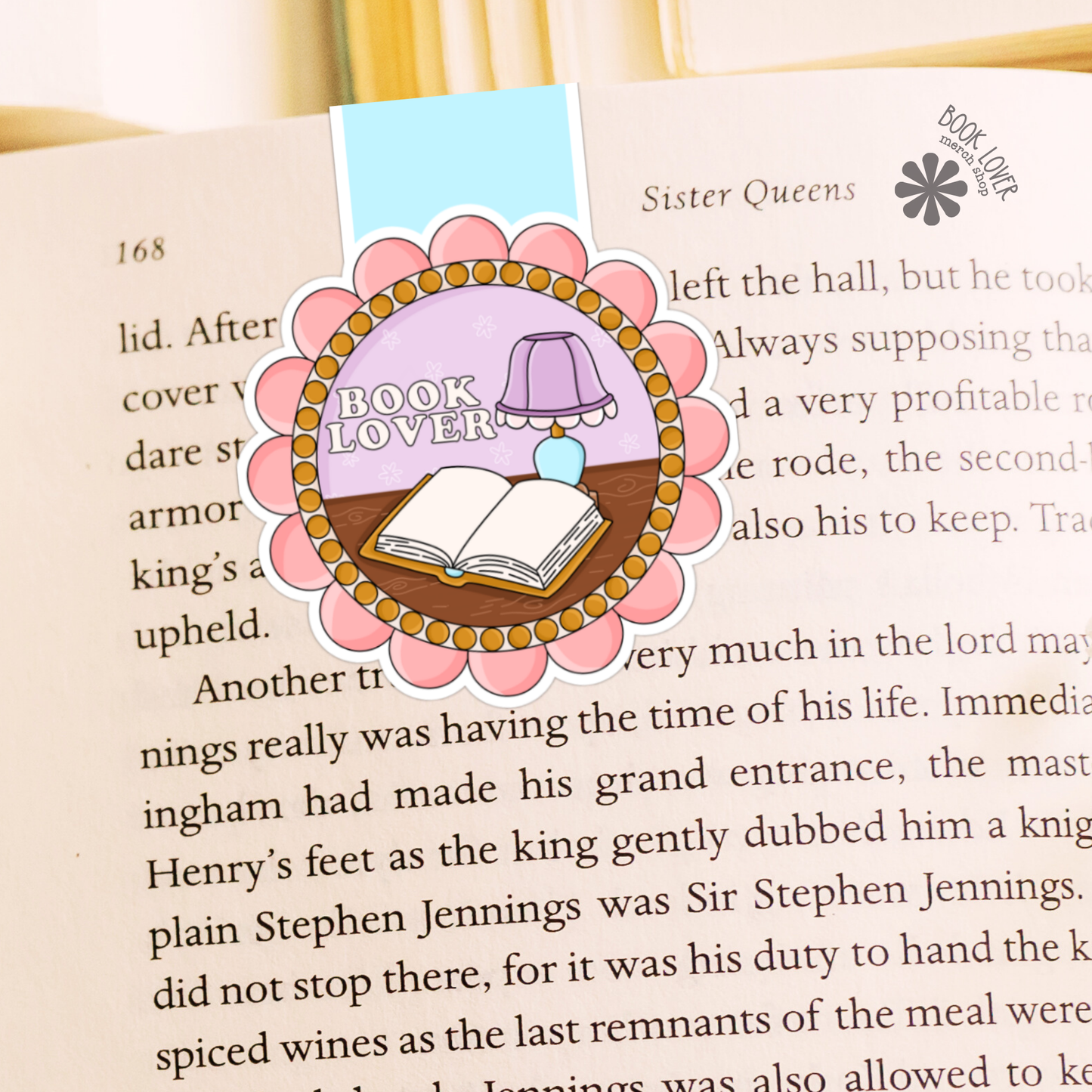 Book Lover Flower Magnetic Bookmark / Bookish Bookmark