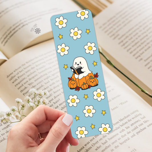 Bookish Ghost Reading Bookmark  / Halloween Bookish Bookmark