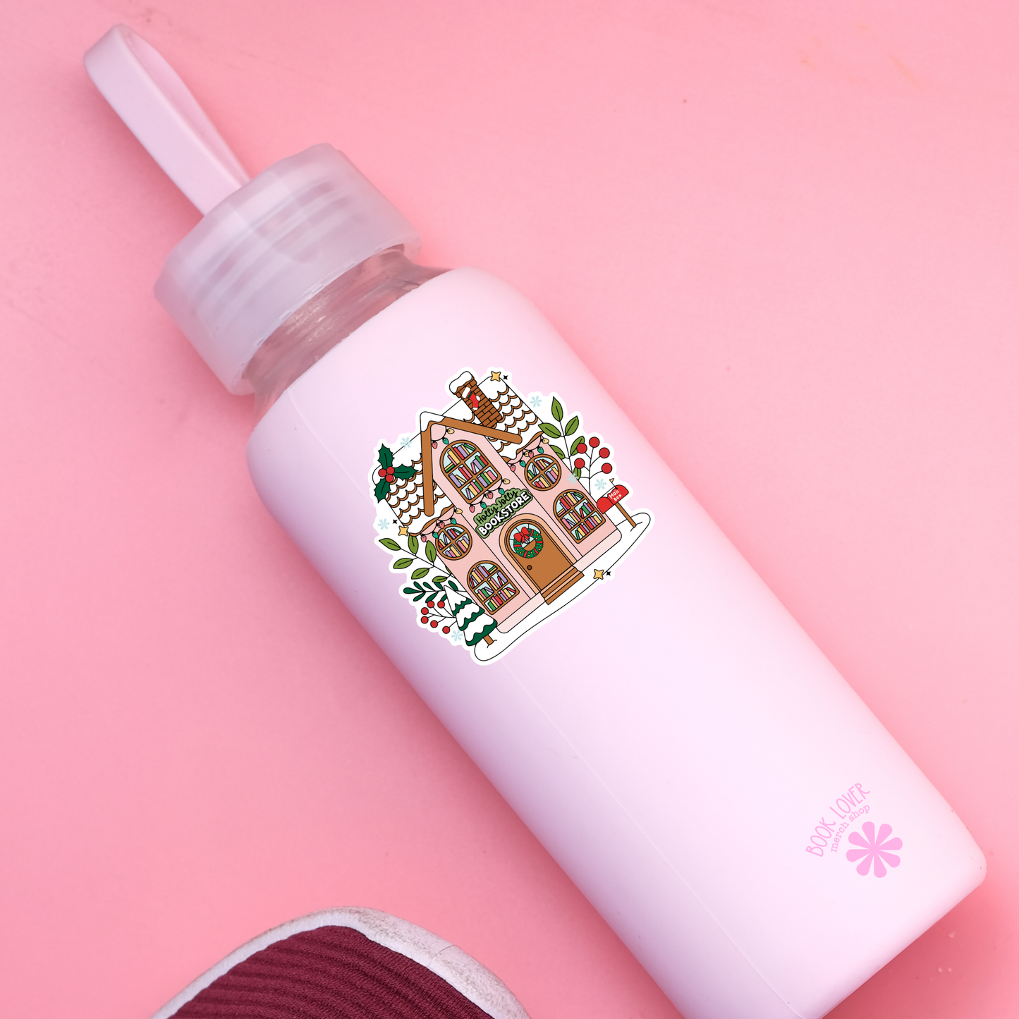 Holly Jolly Bookstore Stickers / Christmas Bookish Stickers: 3''