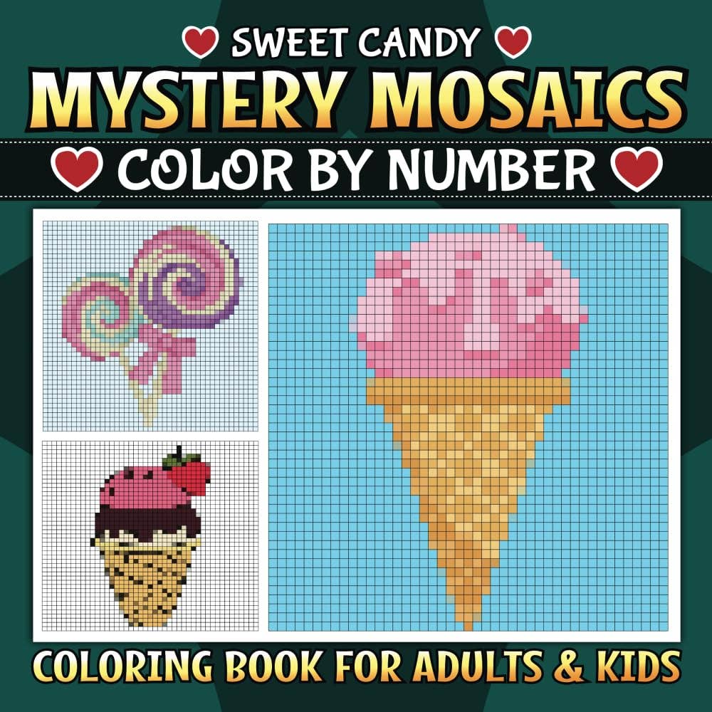Sweet Candy Mystery Mosaics: Color By Number