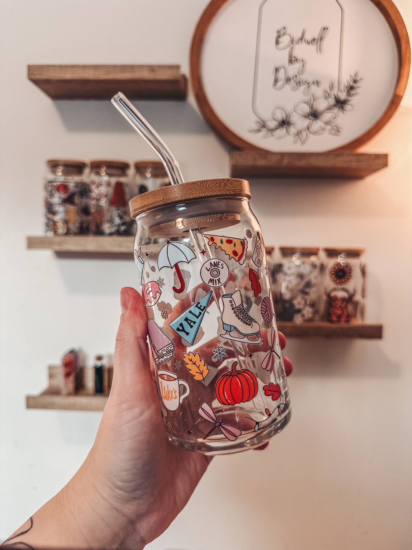 Gilmore Girls Glass Can Cup: 16oz