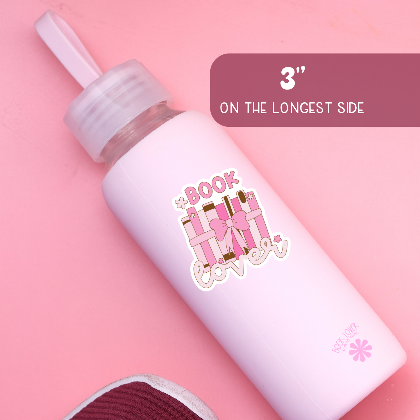 Book Lover Bow Stickers / Bookish Merch for Book Lover: Matte Stickers 3''