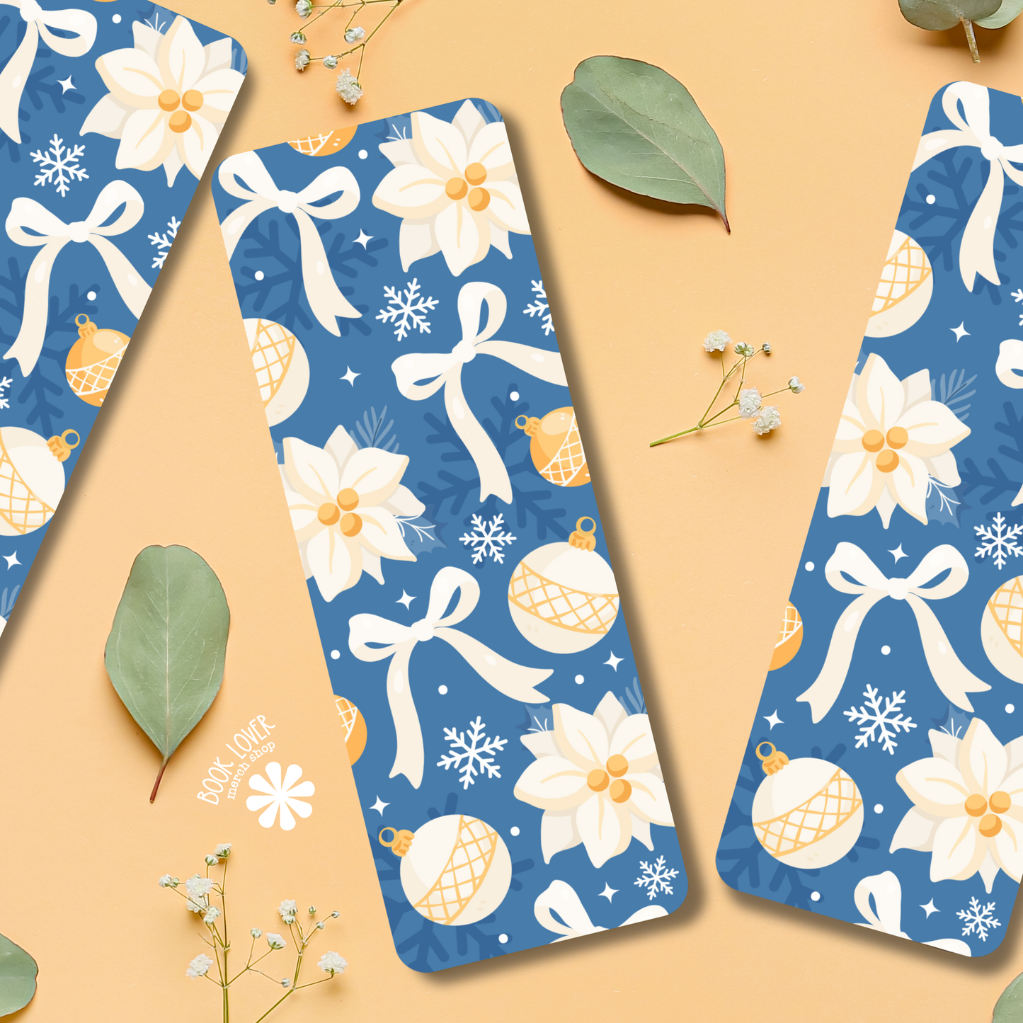 Cozy Winter Bookish Bookmark / Coquette Bookish Bookmark