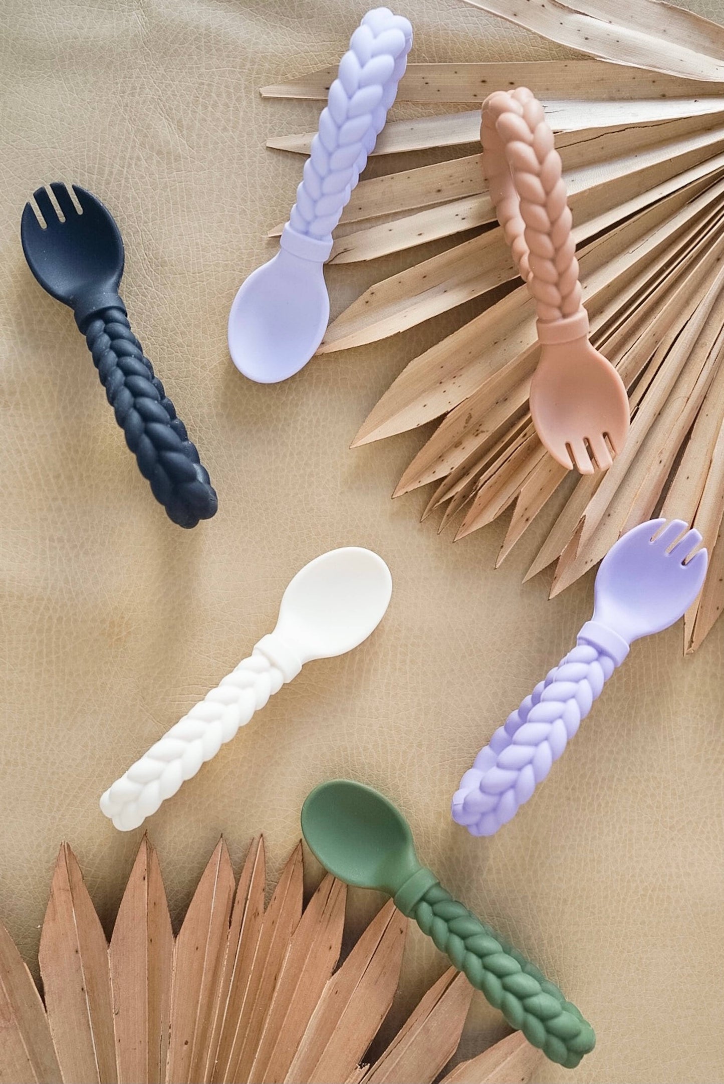 Sweetie Spoons™ Spoon + Fork Set: Buttercream + Toffee