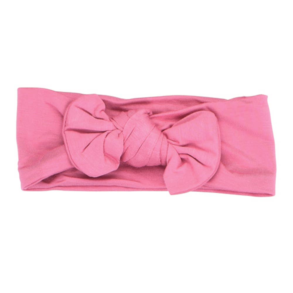 Ultra Soft Baby Headband Bow: Rose