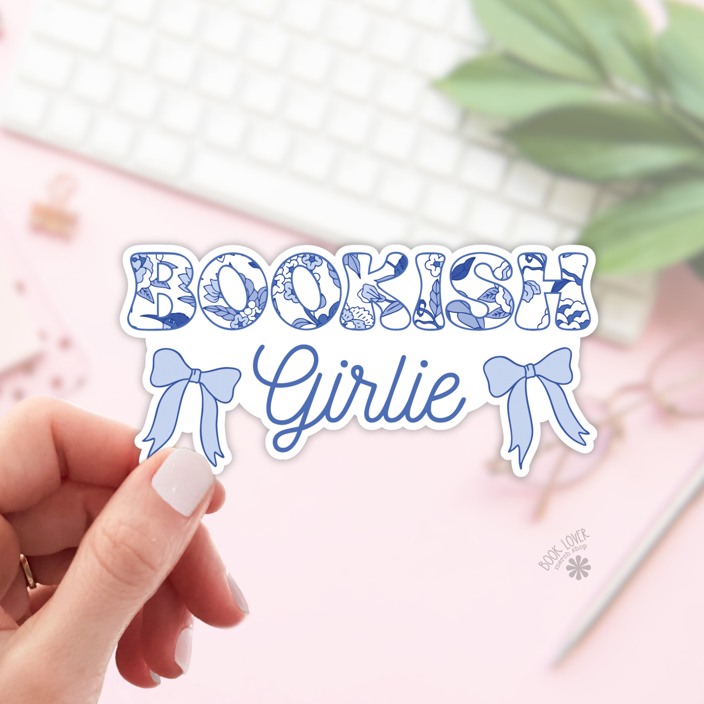 Chinoiserie Bookish Girlie Stickers / Coquette Bow Bookish: 2''