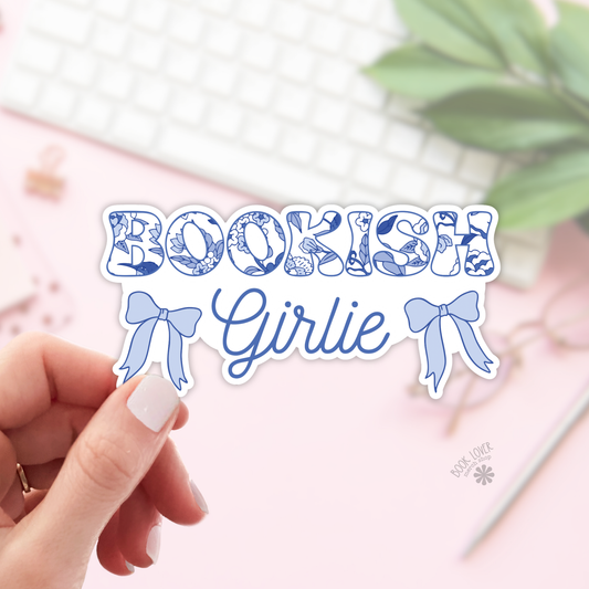 Chinoiserie Bookish Girlie Stickers / Coquette Bow Bookish: 2''