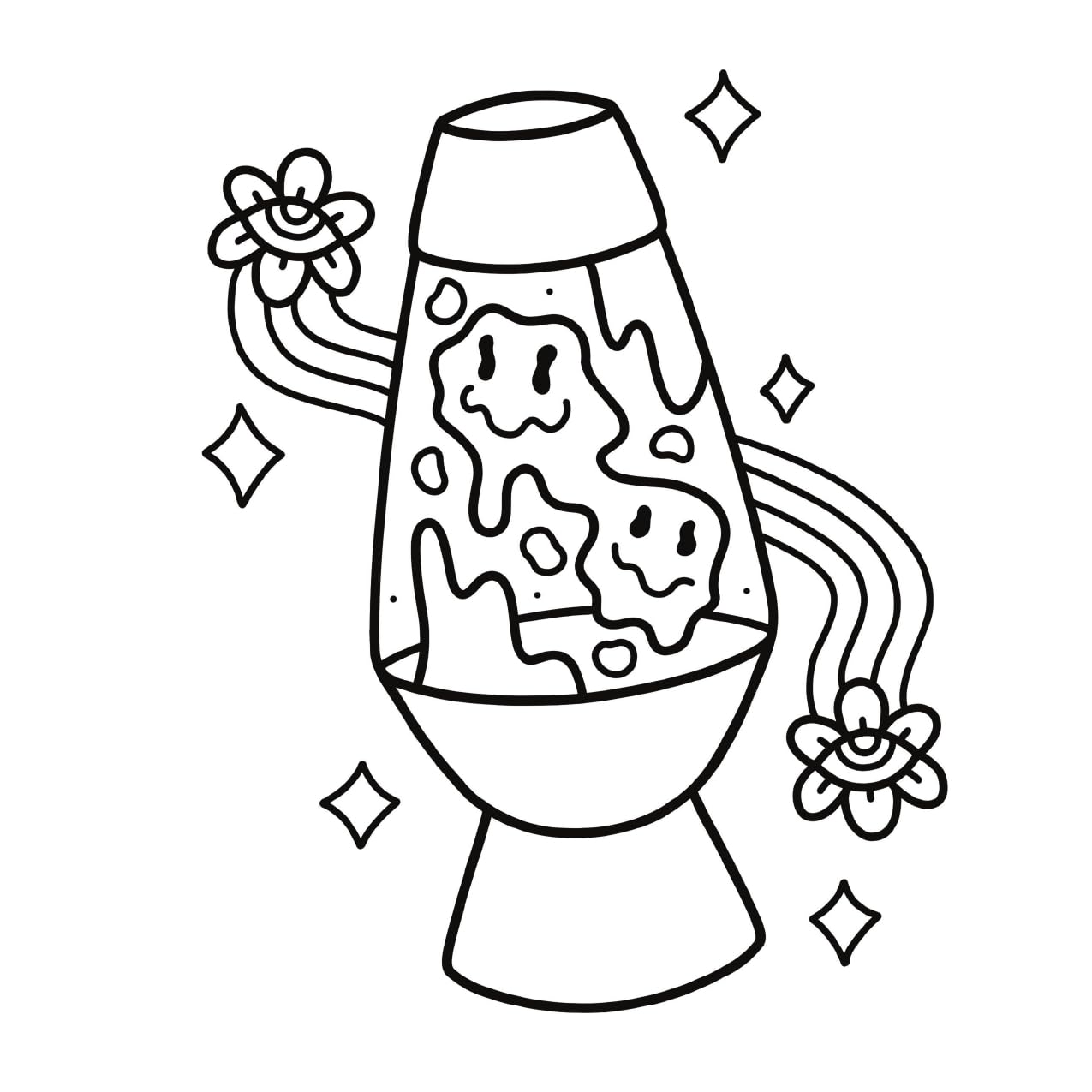 Trippy & Groovy: Bold and Easy Coloring Book