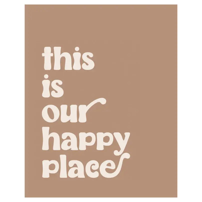 This Is Our Happy Place Banner | Fabric Wall Sign: Original 36x26"