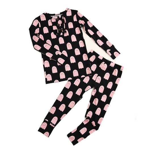 Shade Black Ghost RUFFLE TWO PIECE Bamboo Halloween