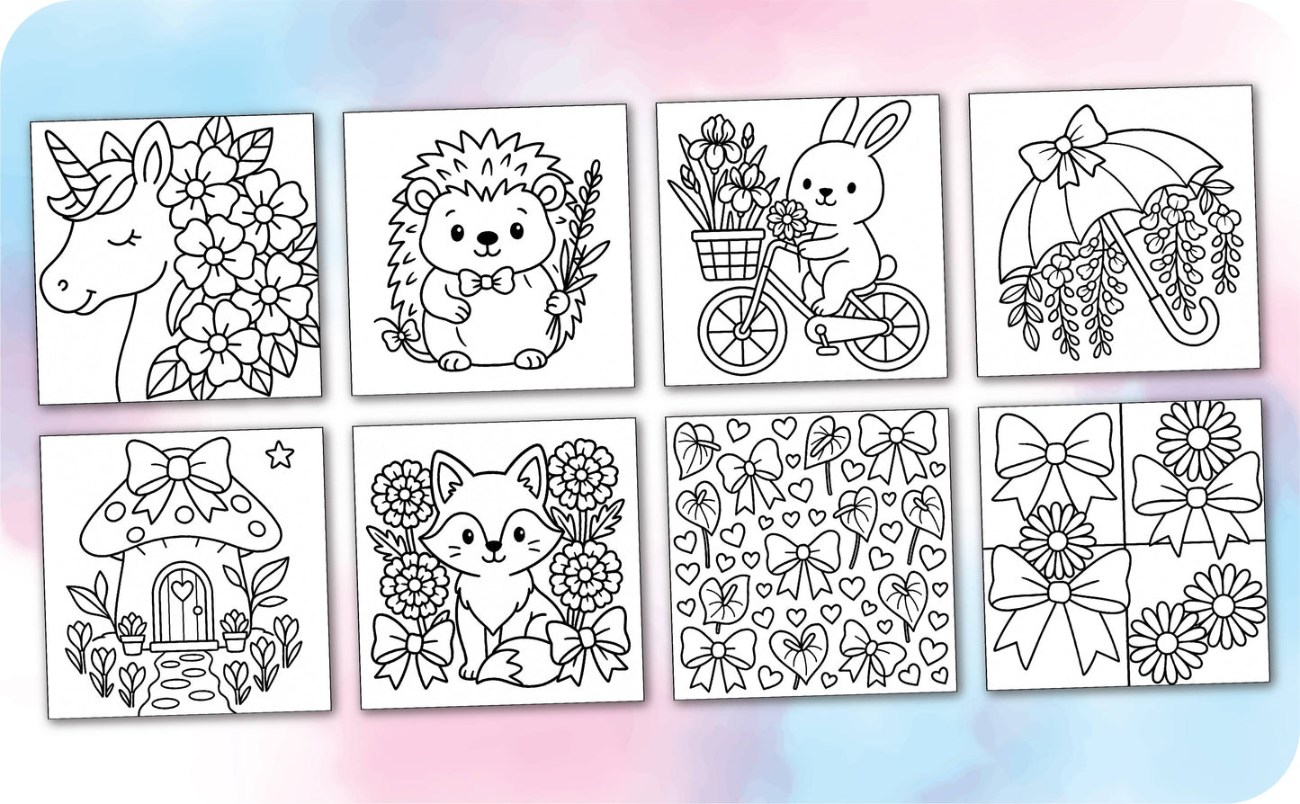 Petals & Ribbons Bold and Easy Coloring Book
