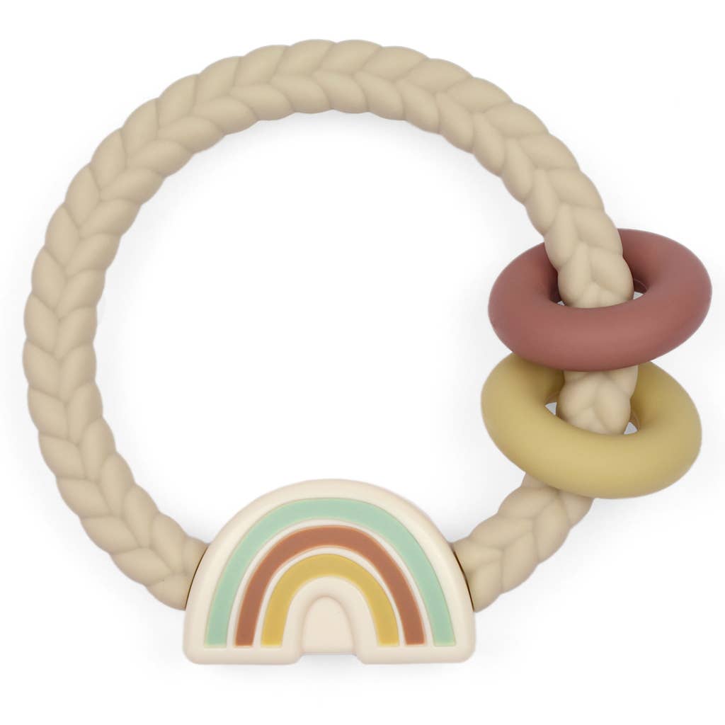 Ritzy Rattle™ Silicone Teether Rattles: Rainbow