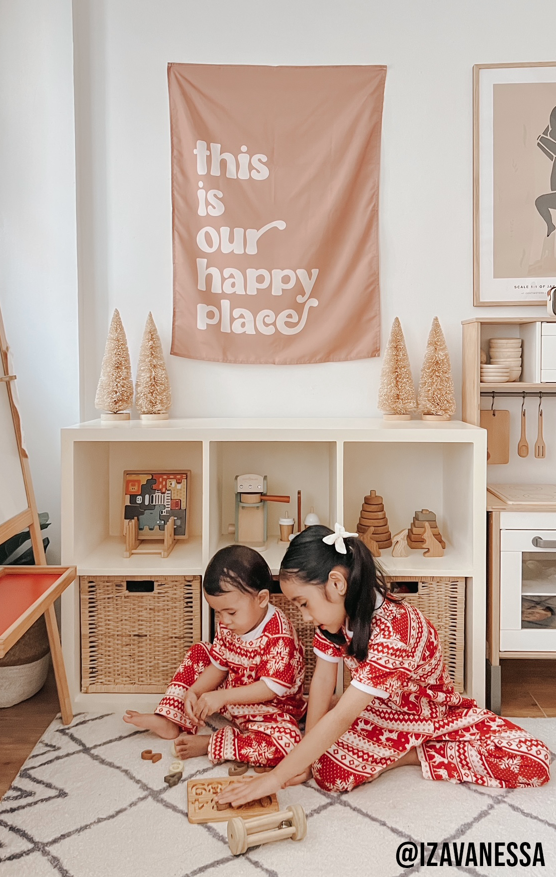 This Is Our Happy Place Banner | Fabric Wall Sign: Original 36x26"