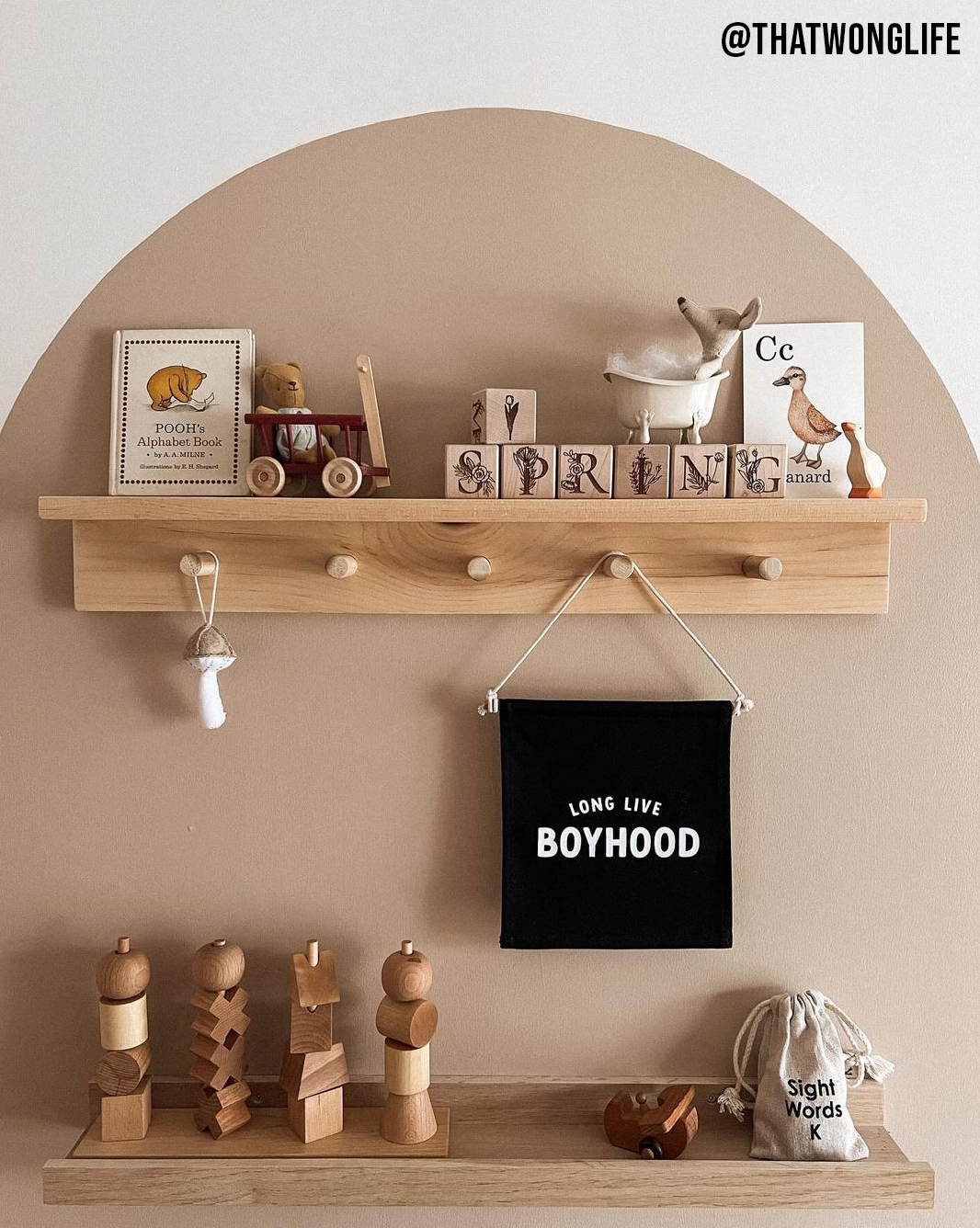 Long Live Boyhood (Black) Canvas Hang Sign