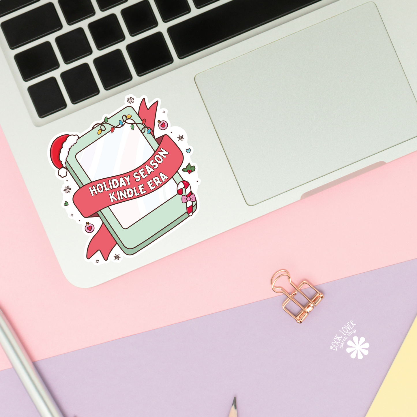 Holiday Season Kindle Era Stickers / Bookish Stickers: 3''
