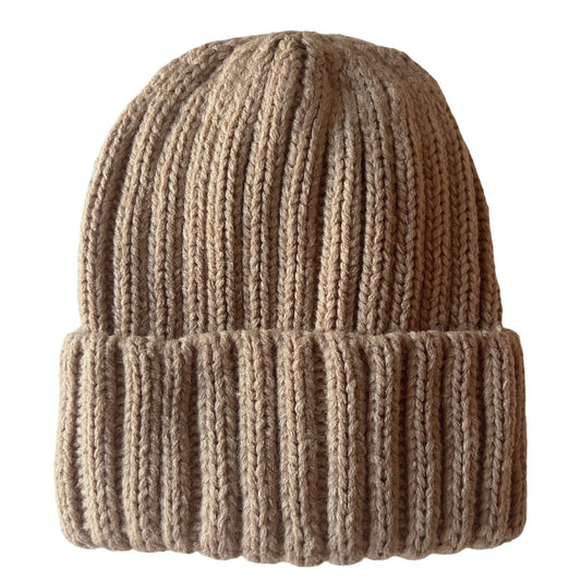 Chunky Knit Hat, Taupe: Small