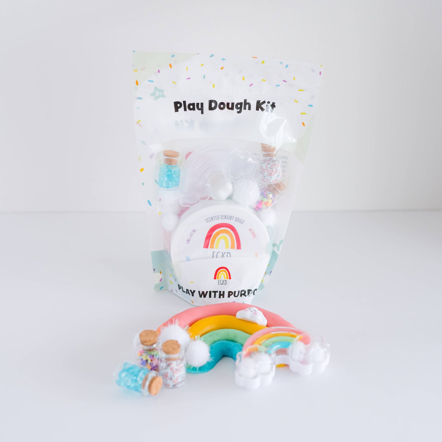 Rainbow (Rainbow Sherbet) Sensory Play Dough Kit: Scented