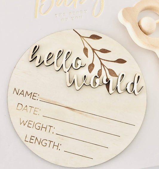 Classic Birth Announcement Disc: Pink