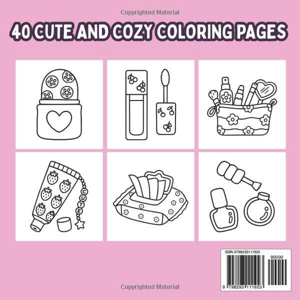 Cosmetics Bold and Easy Coloring Book