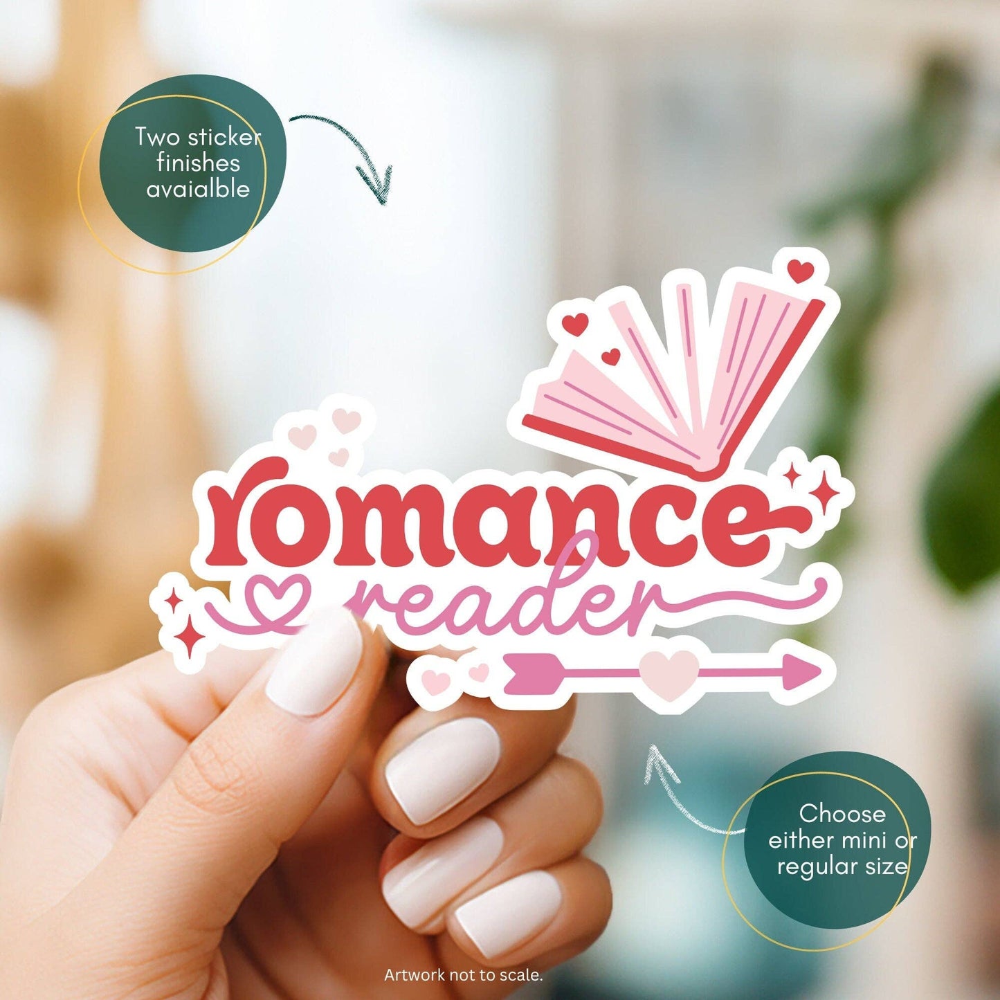 Romance Reader Book Sticker