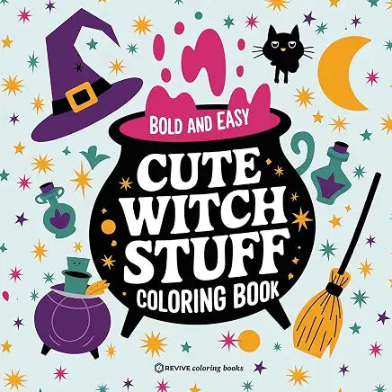 Bold & Easy Cute Witch Stuff Coloring Book