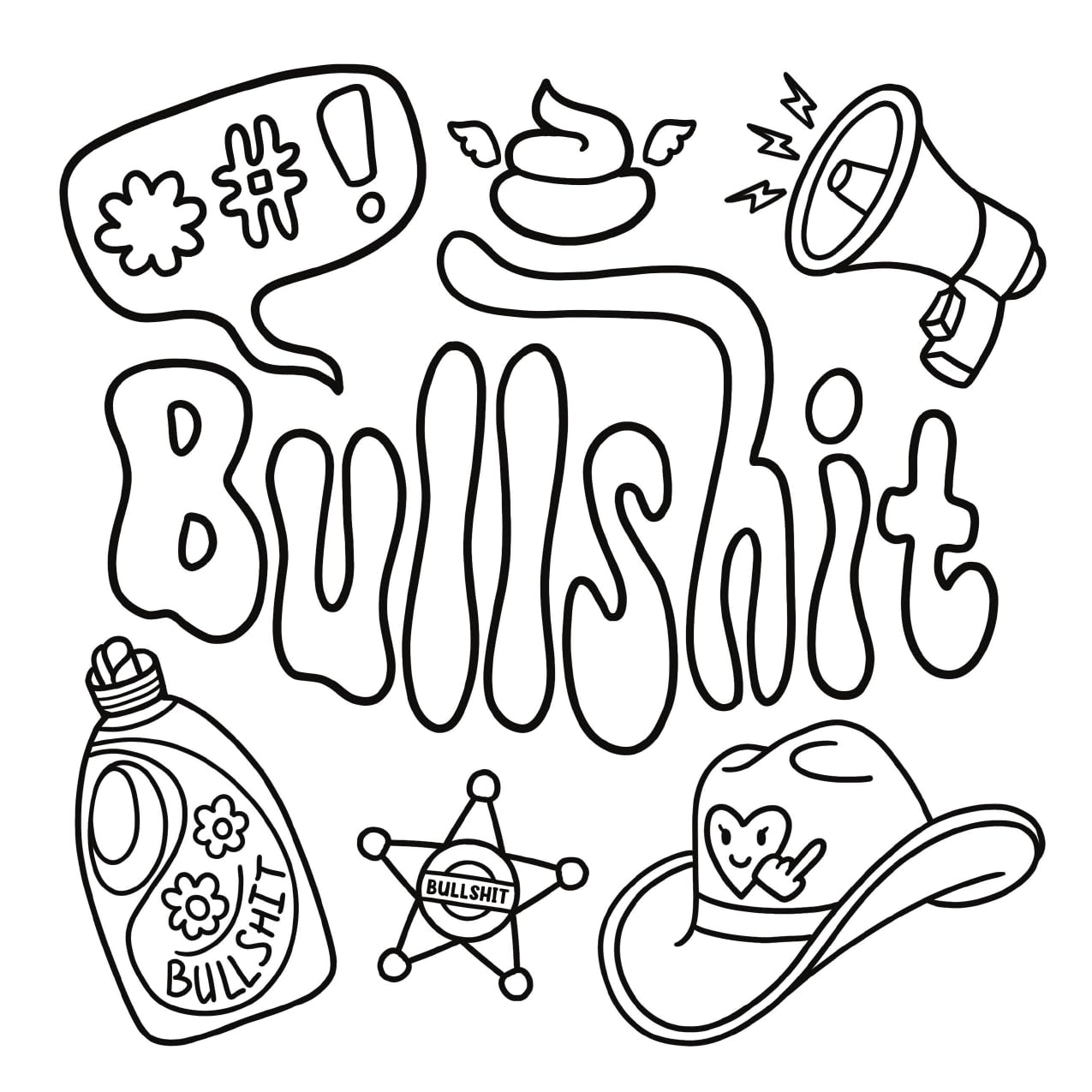 Swear Word: Bold and Easy Coloring Book