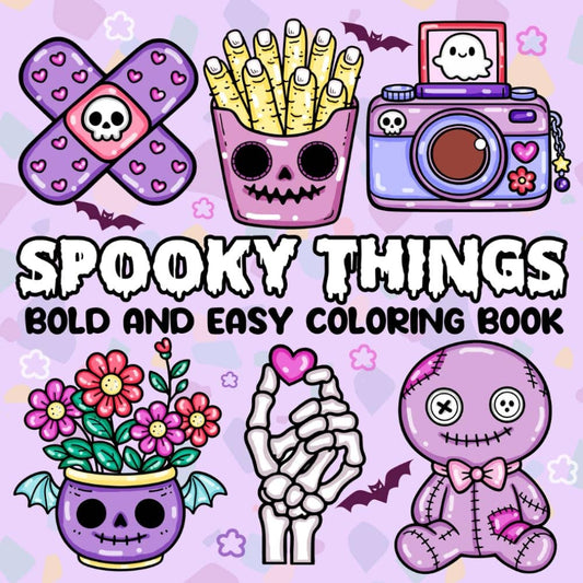 Spooky Things Bold and Easy Coloring Book
