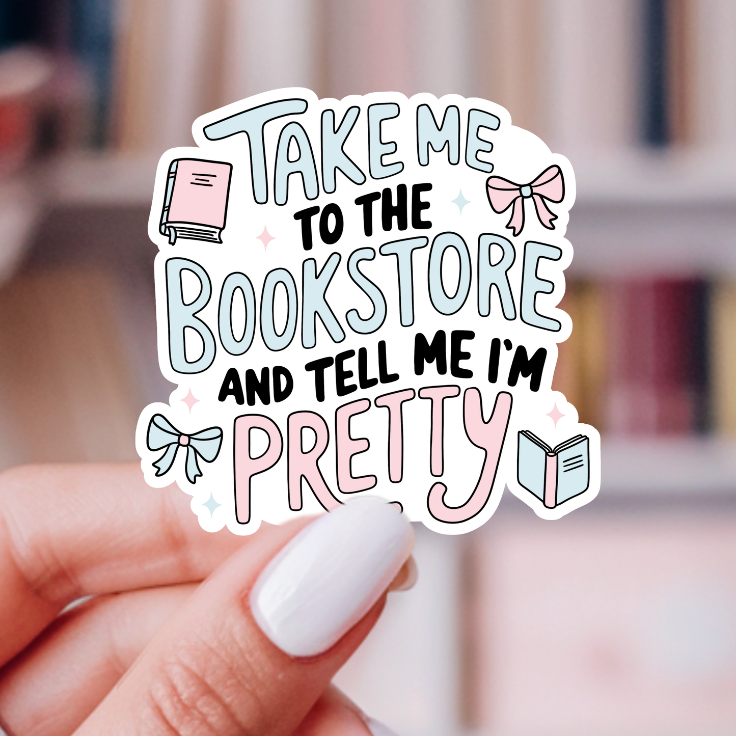 Take Me To The Bookstore Sticker | Romance Reader
