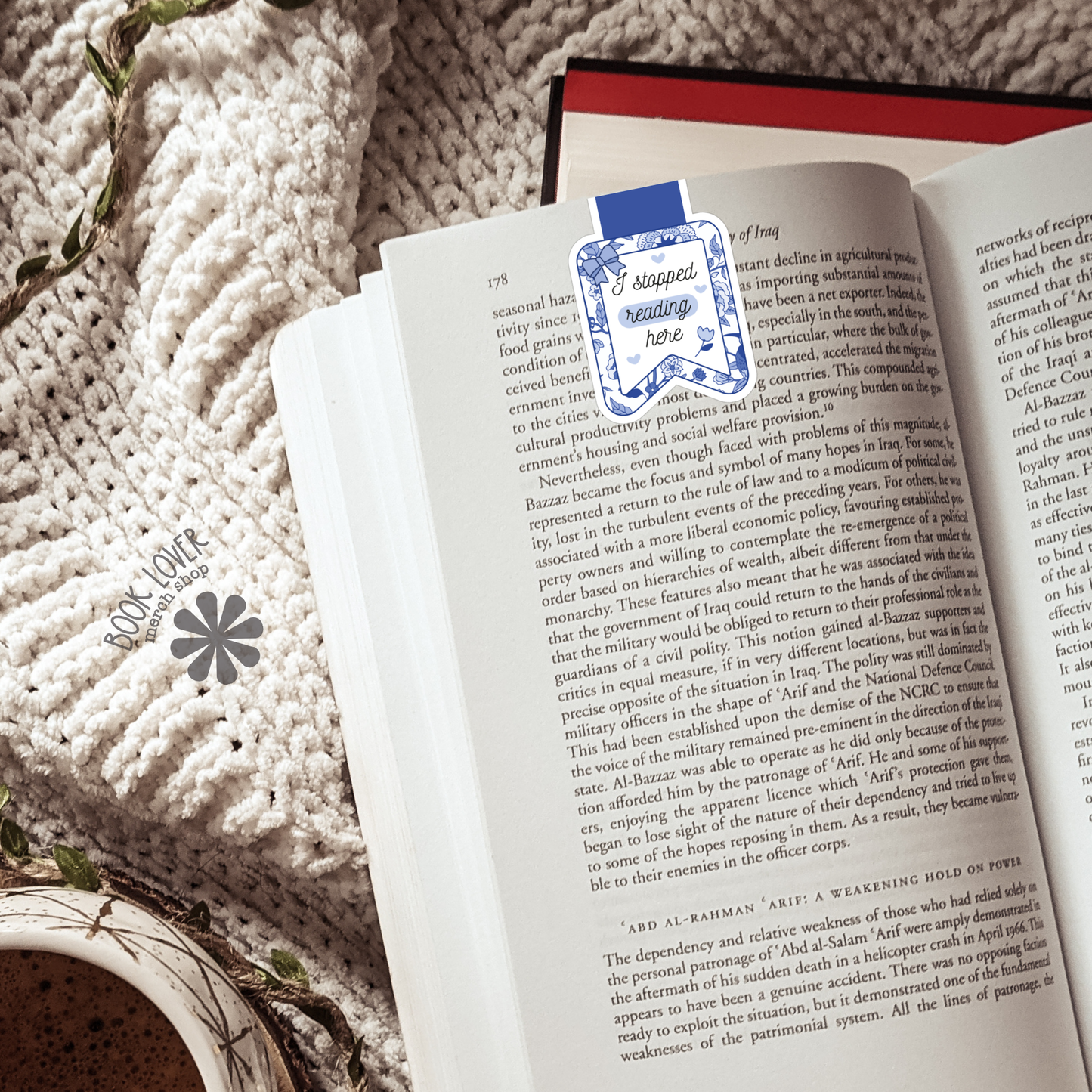 I Stopped Reading Here Chinoiserie Magnetic Bookmark