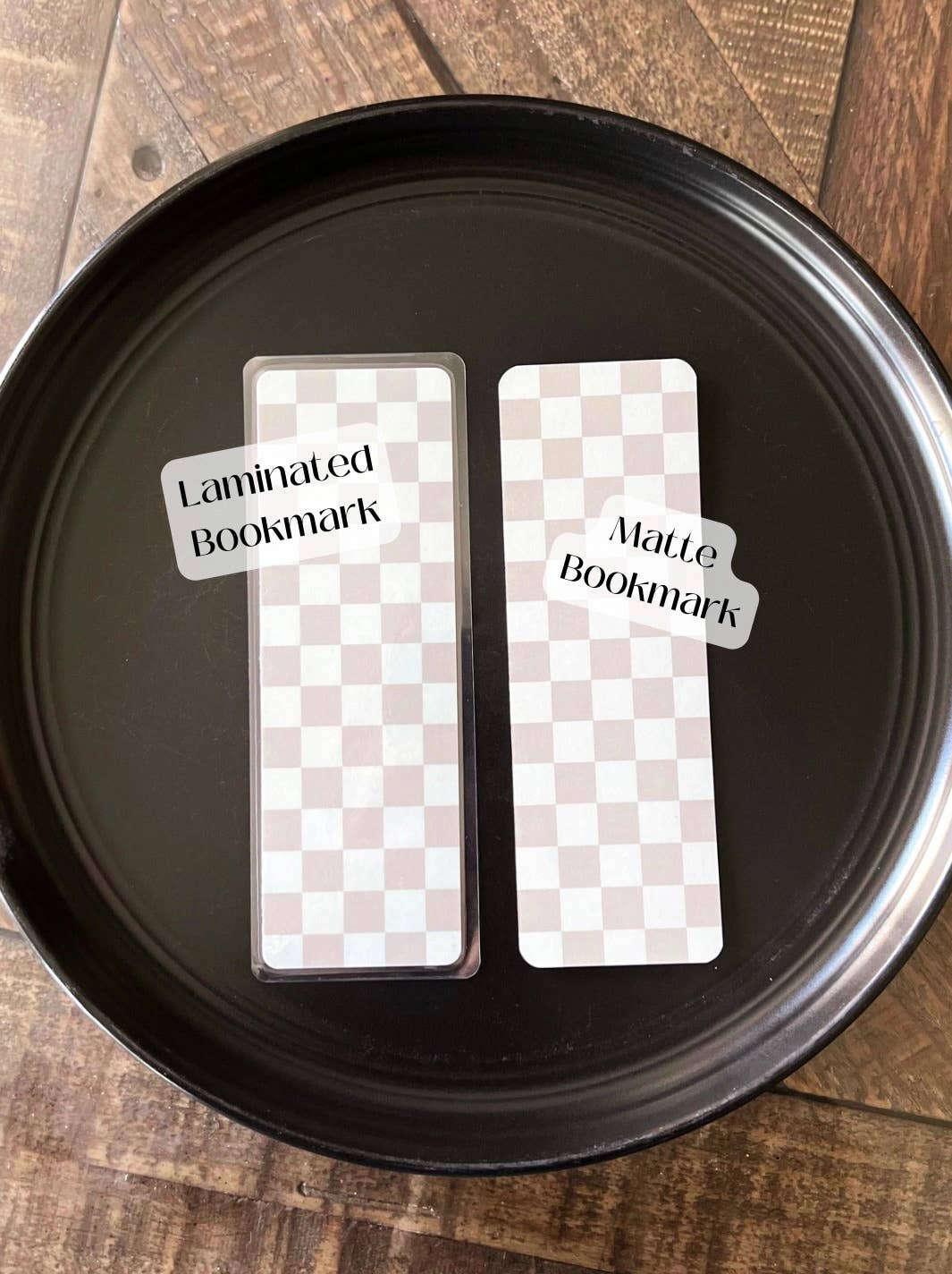 Cotton Candy Checkered Bookmarks, Spring Collection: Purple and Pink / Soft Touch Matte