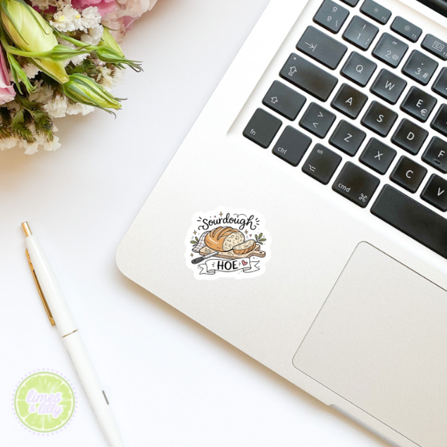 Sourdough Hoe Vinyl Sticker: Glossy