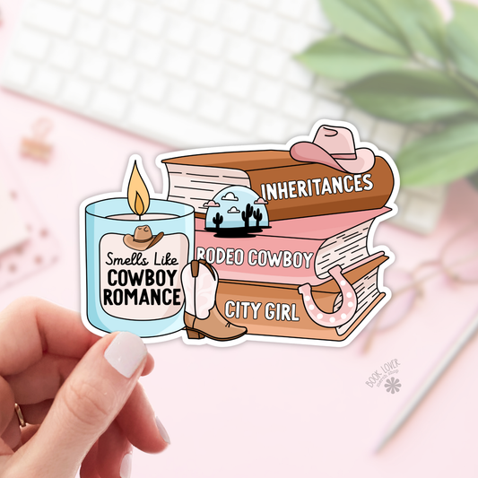 Smells Like Cowboy Romance Stickers / Bookish Stickers: 2''