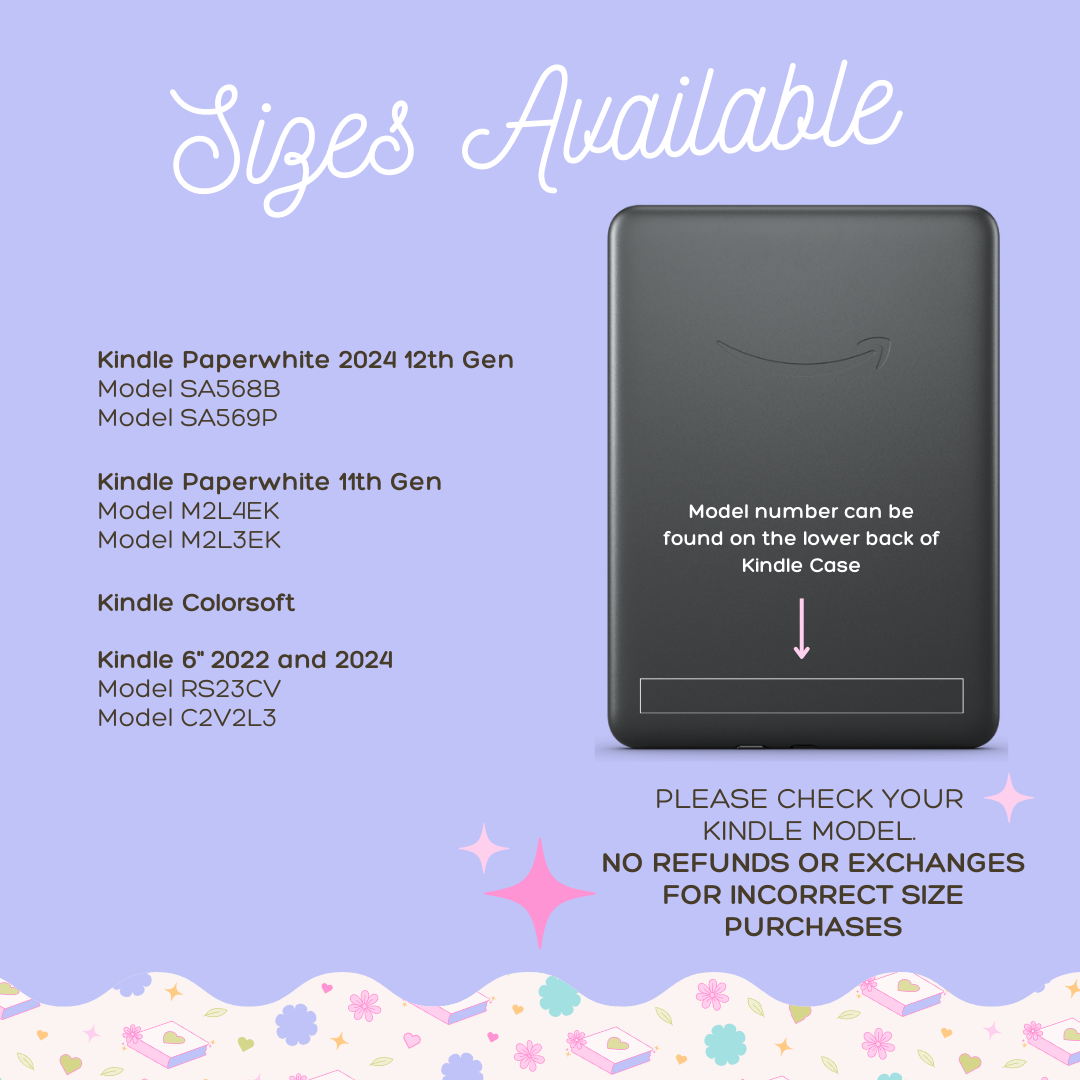 Blue Flower Garden Kindle Case with Clear Back and Handle: Kindle Paperwhite 11th Gen (w/handle)