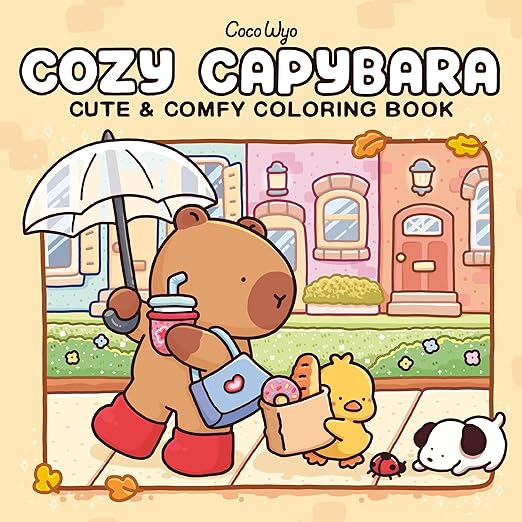 Cozy Capybara: Coloring Book for Adults and Kids (Cozy Spaces Coloring)