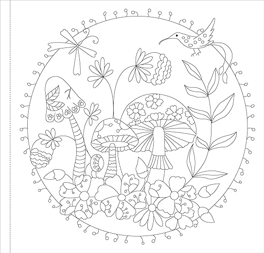 Mushrooms Adult Coloring Book